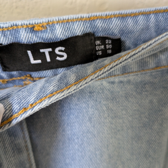 LTS Women's High Rise Light Blue Jeans - Size 18 - Picture 3 of 3